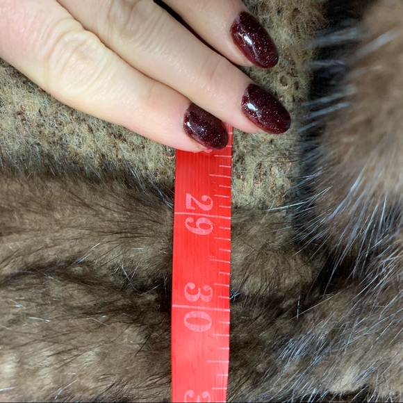 Women’s knitted mink Fur vest cover tassels Sz XL - Picture 13 of 14